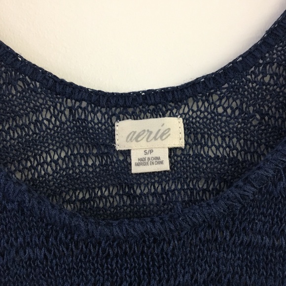 Aerie Knit Tank Top Navy Blue Size Small - Picture 2 of 4